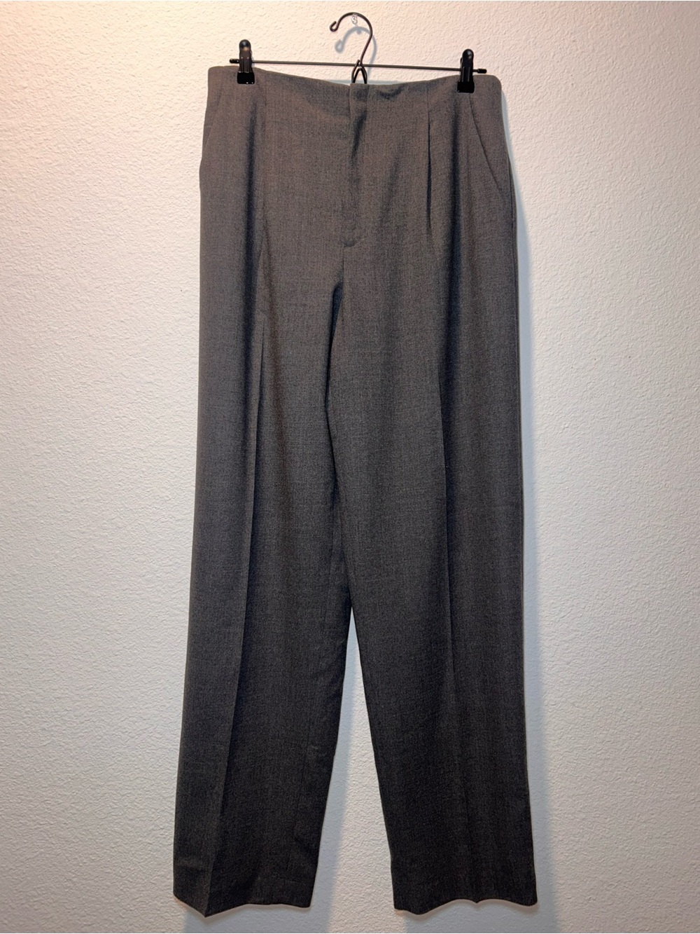 Vintage Dana Buchman Gray Straight-Leg Dress Pants